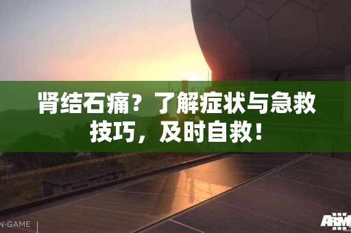 肾结石痛？了解症状与急救技巧，及时自救！