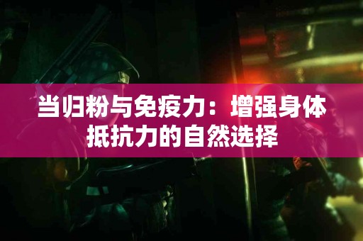 当归粉与免疫力：增强身体抵抗力的自然选择