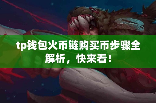 tp钱包火币链购买币步骤全解析，快来看！