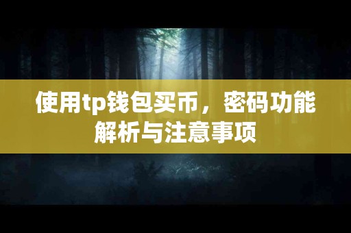 使用tp钱包买币，密码功能解析与注意事项