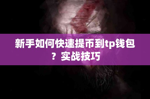 新手如何快速提币到tp钱包？实战技巧