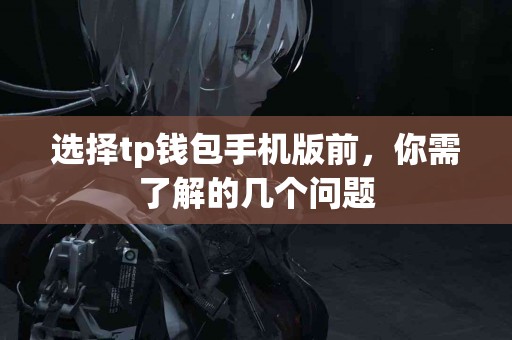 选择tp钱包手机版前，你需了解的几个问题