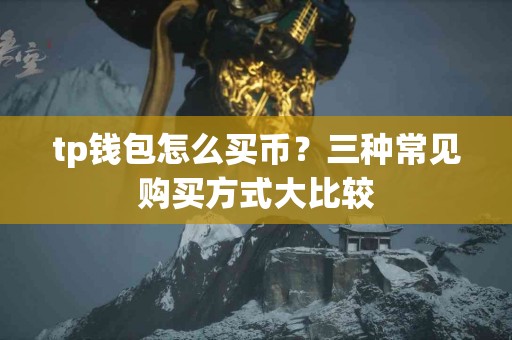 tp钱包怎么买币？三种常见购买方式大比较